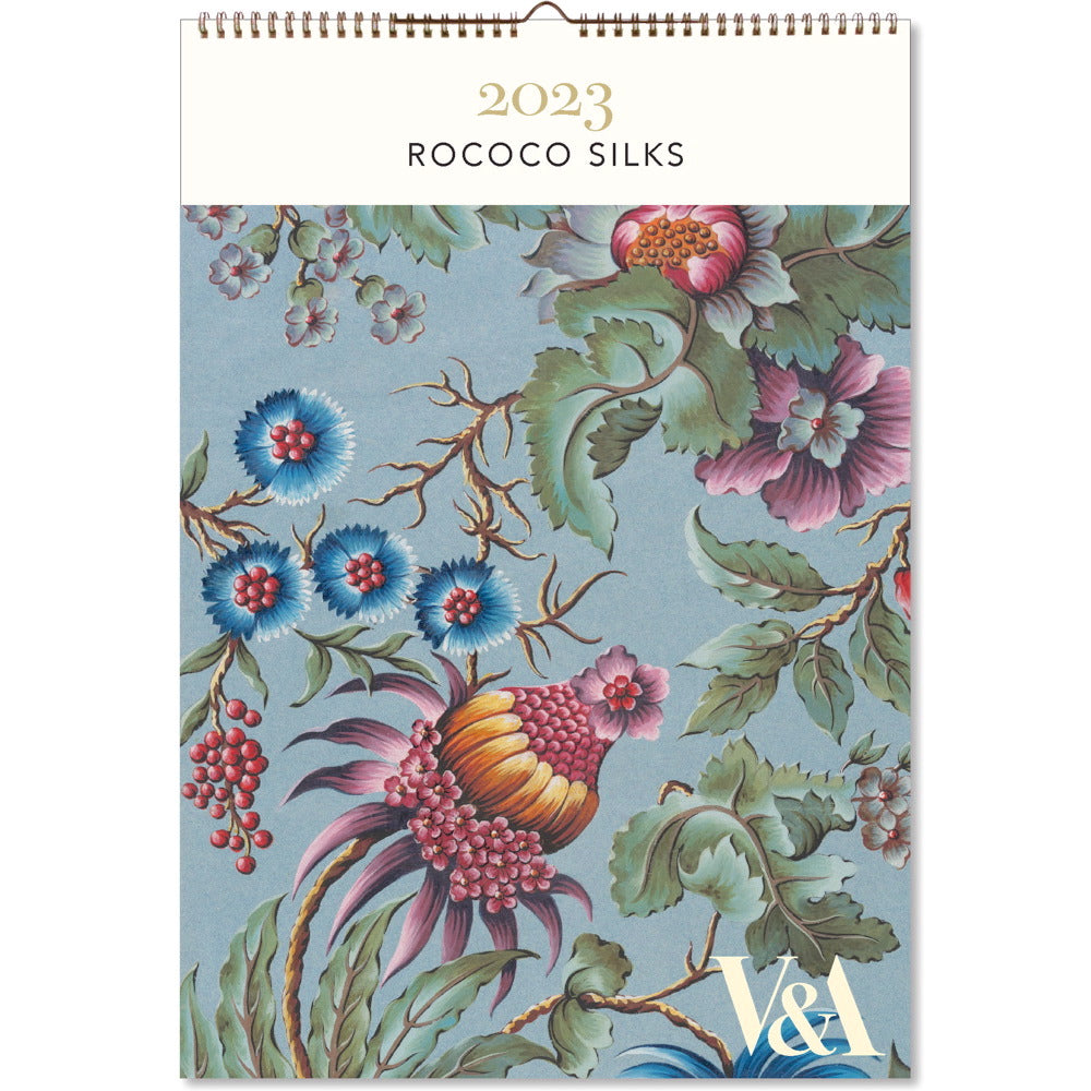 2023 Designs For Rococo Silks (Large) - Deluxe Wall Poster Calendar
