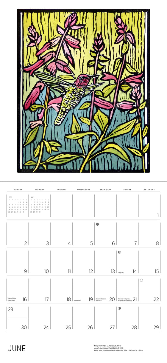 2024 Molly Hashimoto Birds Square Wall Calendar Art Calendars by