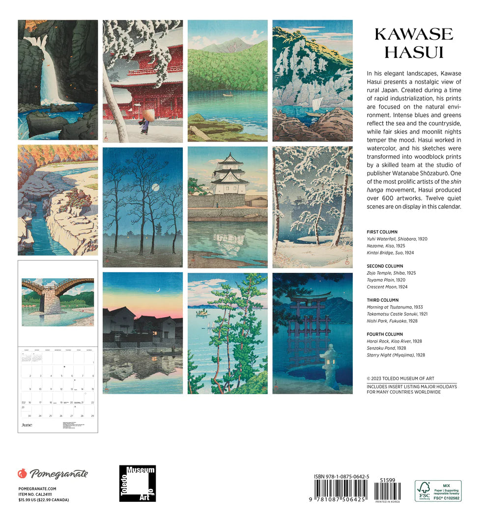 2024-kawase-hasui-square-wall-calendar-art-calendars-by