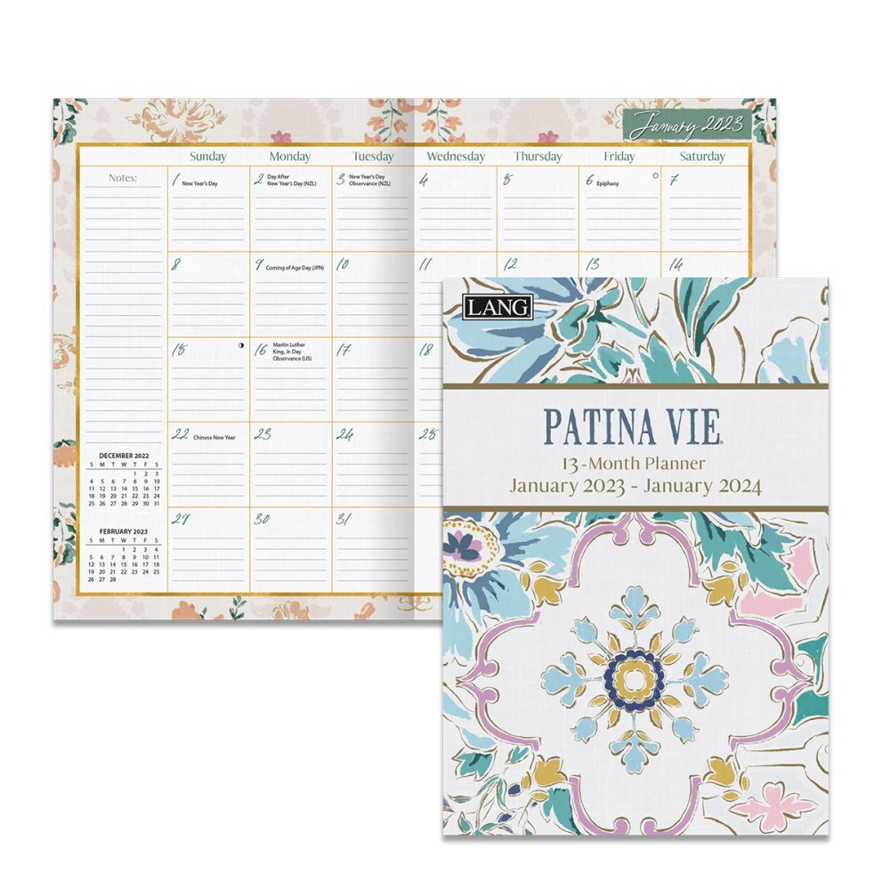 2023 LANG Patina Vie - 13 Month Diary/Planner