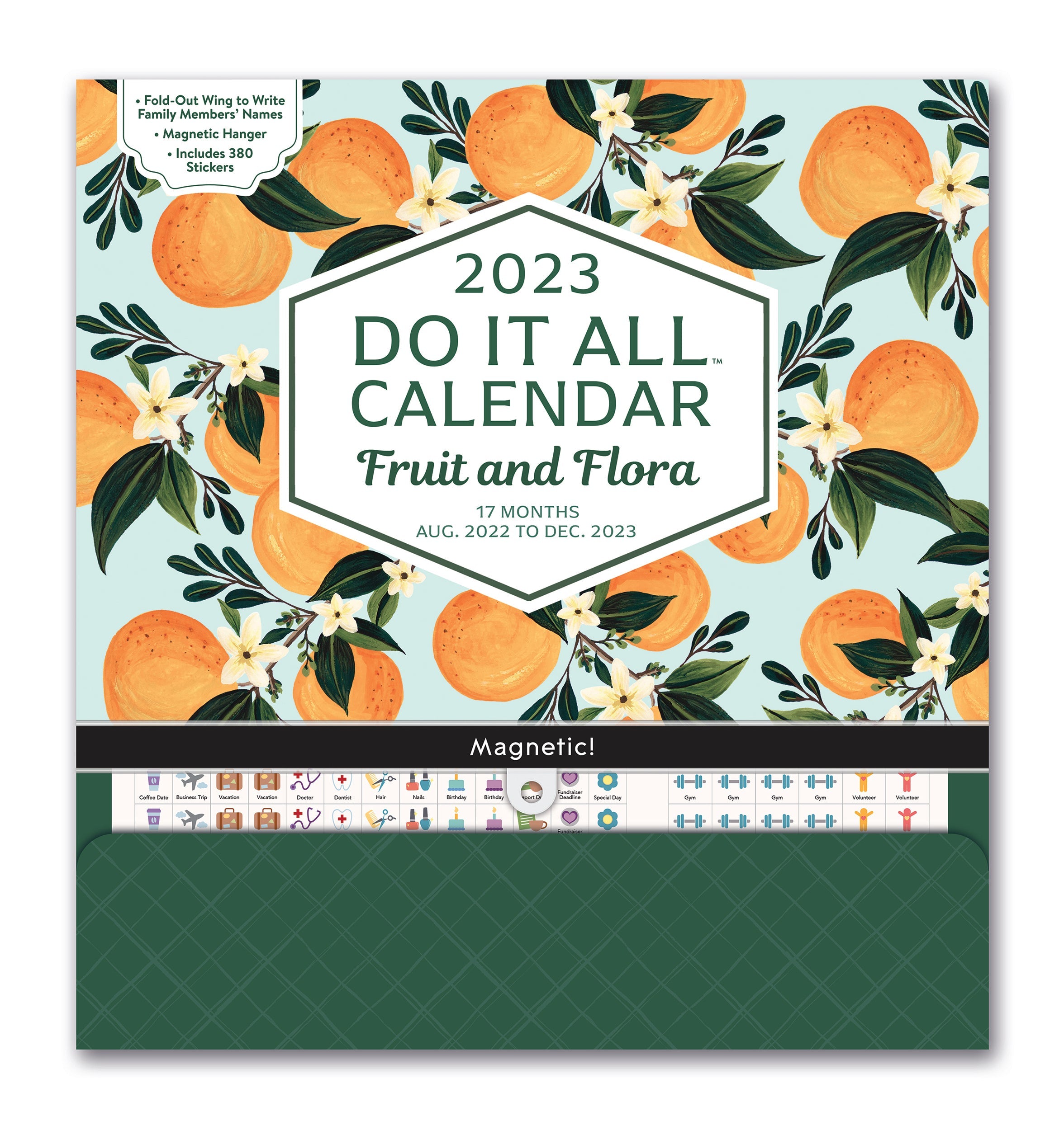 2023 Fruit and Flora by Sherry Lee (Do It All Family Planner) - Magnetic Deluxe Wall Calendar