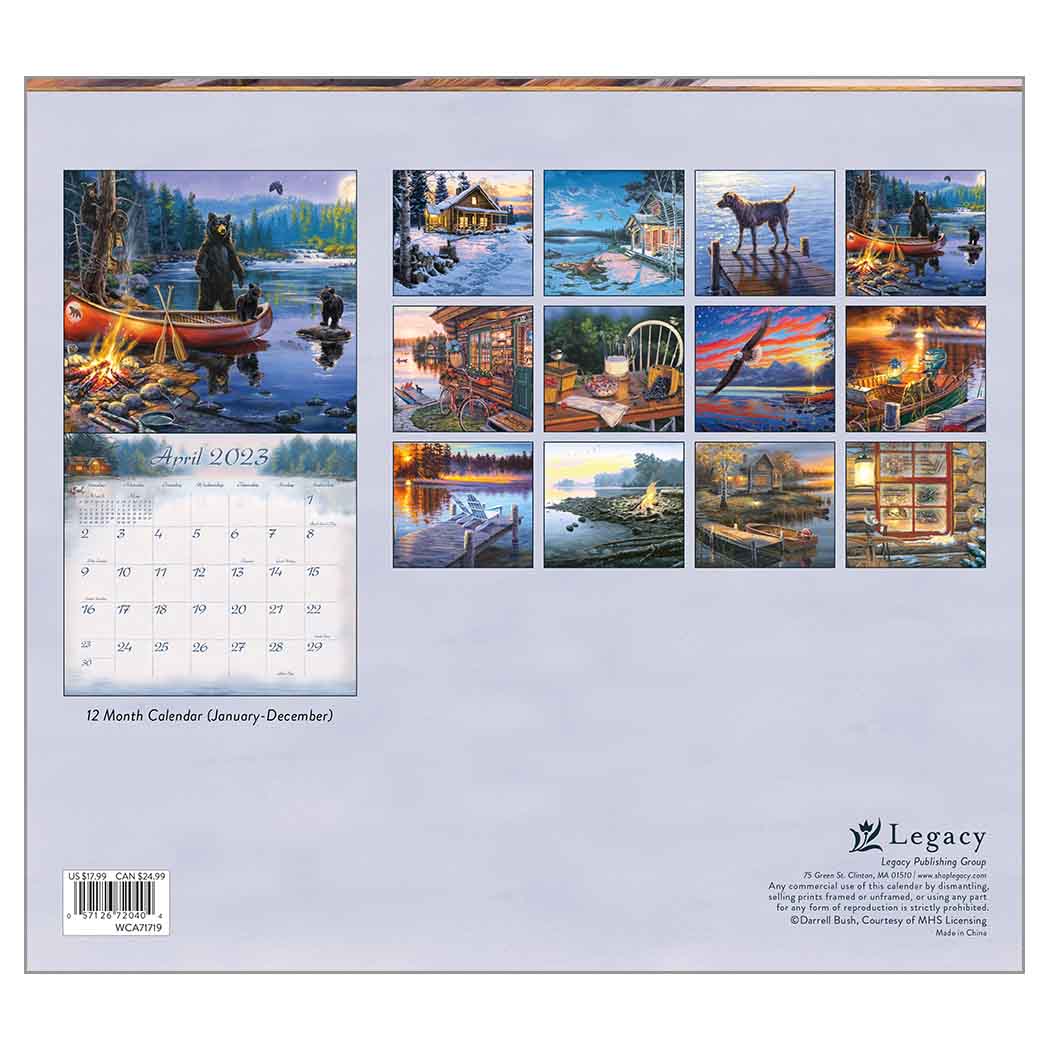 2023 LEGACY Cabin View - Deluxe Wall Calendar