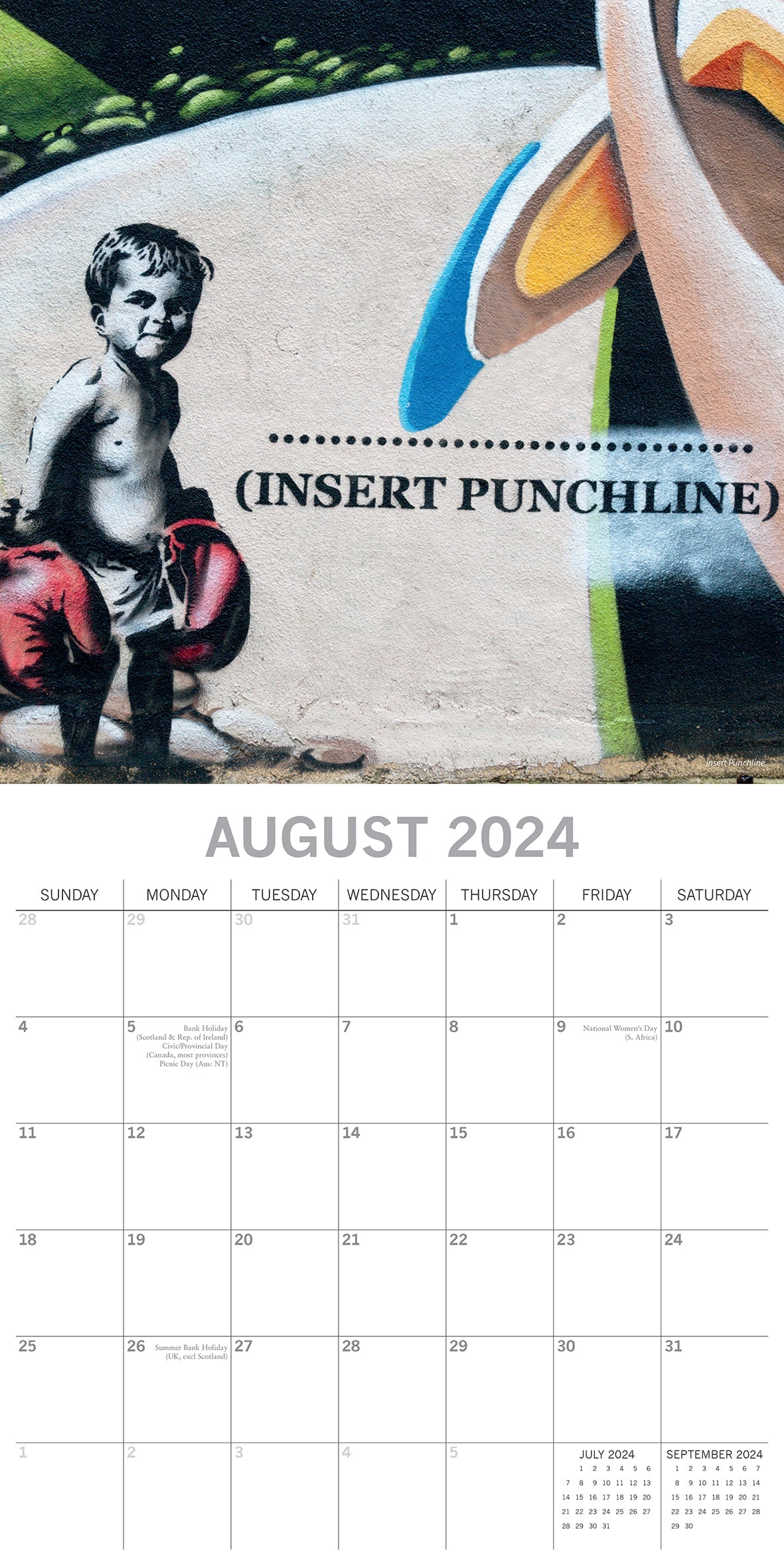 2024 Banksy Square Wall Calendar Art Calendars by The Gifted