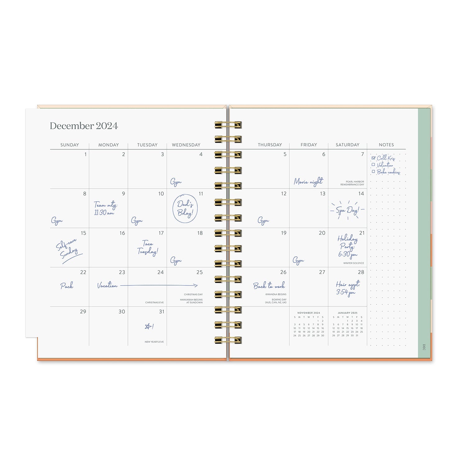 2024 Golden Hour - Monthly & Weekly Edie Tabbed Diary/Planner  SOLD OUT