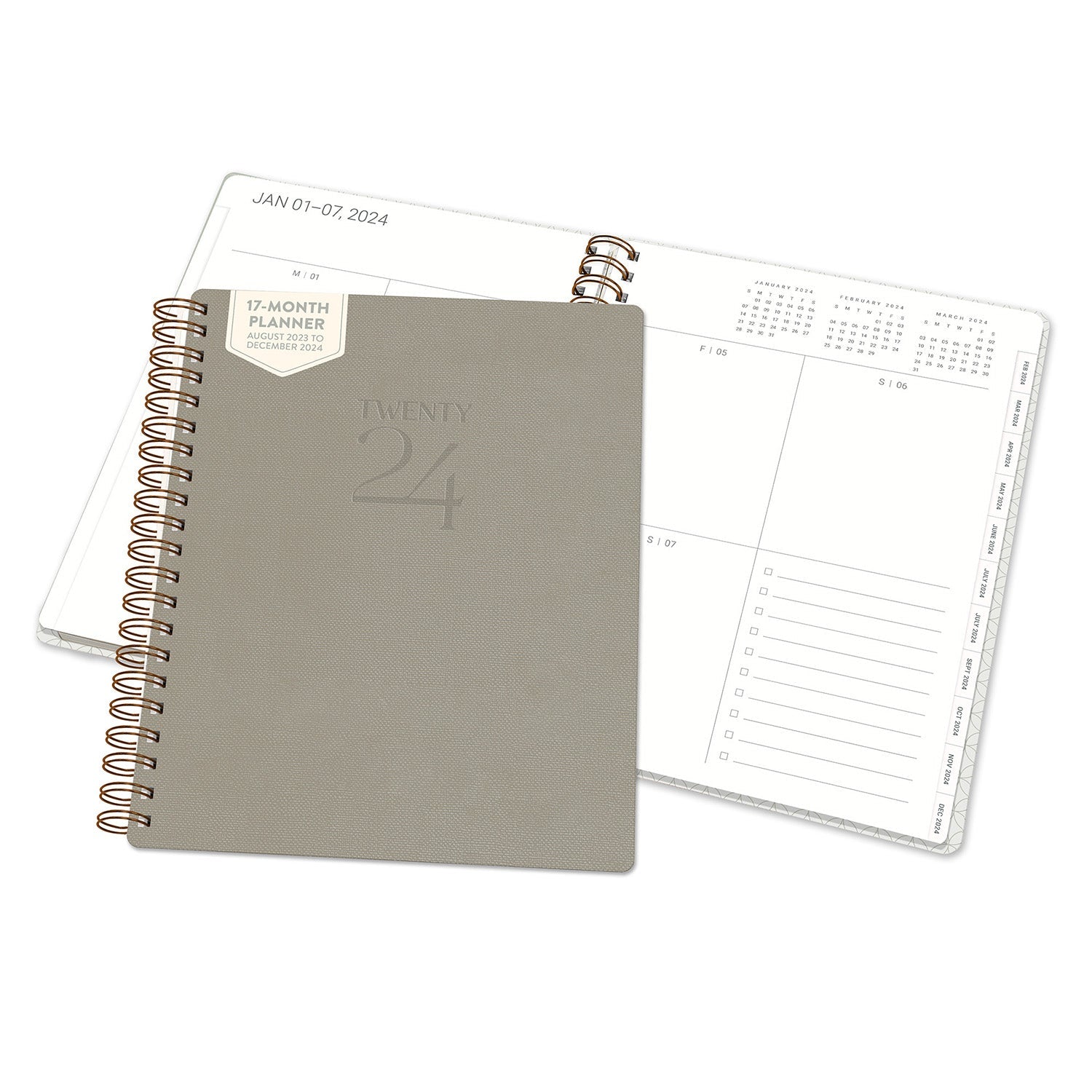 2024 Greige - Baxter Monthly & Weekly Diary/Planner  SOLD OUT