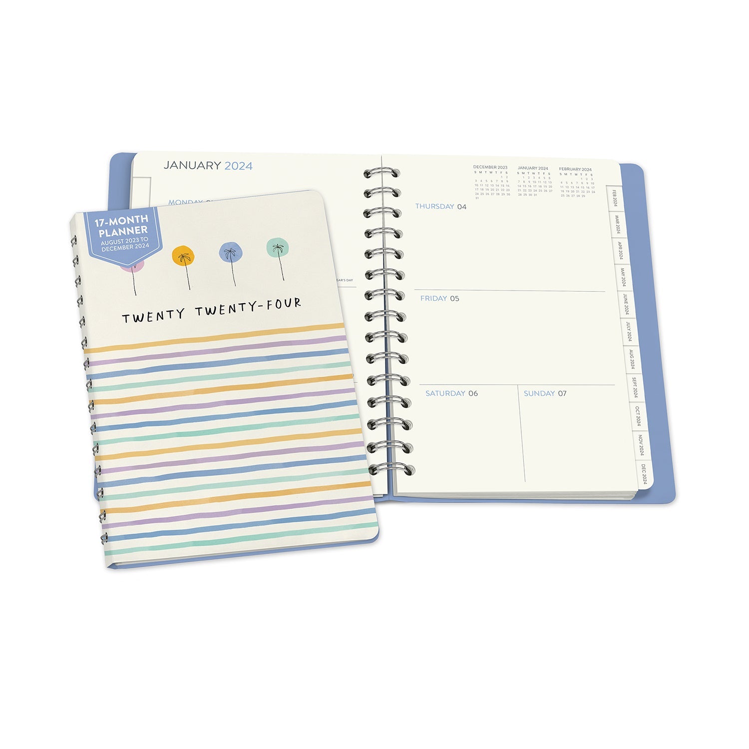 2024 Dotted Palms - Monthly & Weekly Ondine Tabbed Diary/Planner  SOLD OUT