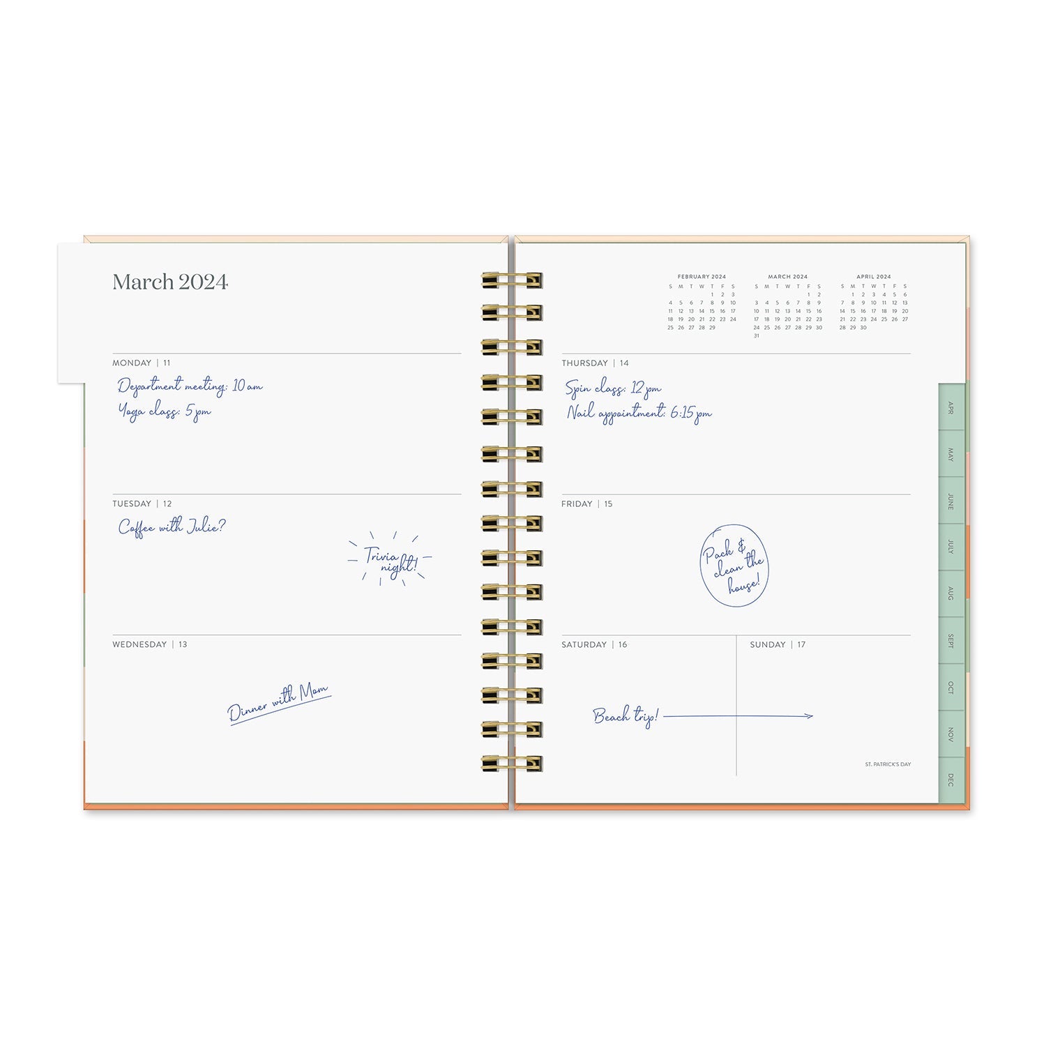 2024 Golden Hour - Monthly & Weekly Edie Tabbed Diary/Planner  SOLD OUT