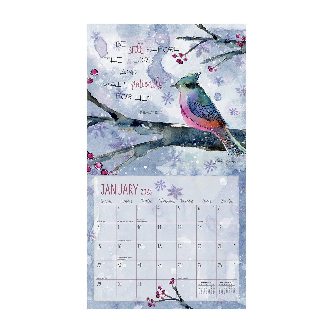 2023 LANG Multiple Blessings by Caroline Simas (Scripture) - Deluxe Wall Calendar