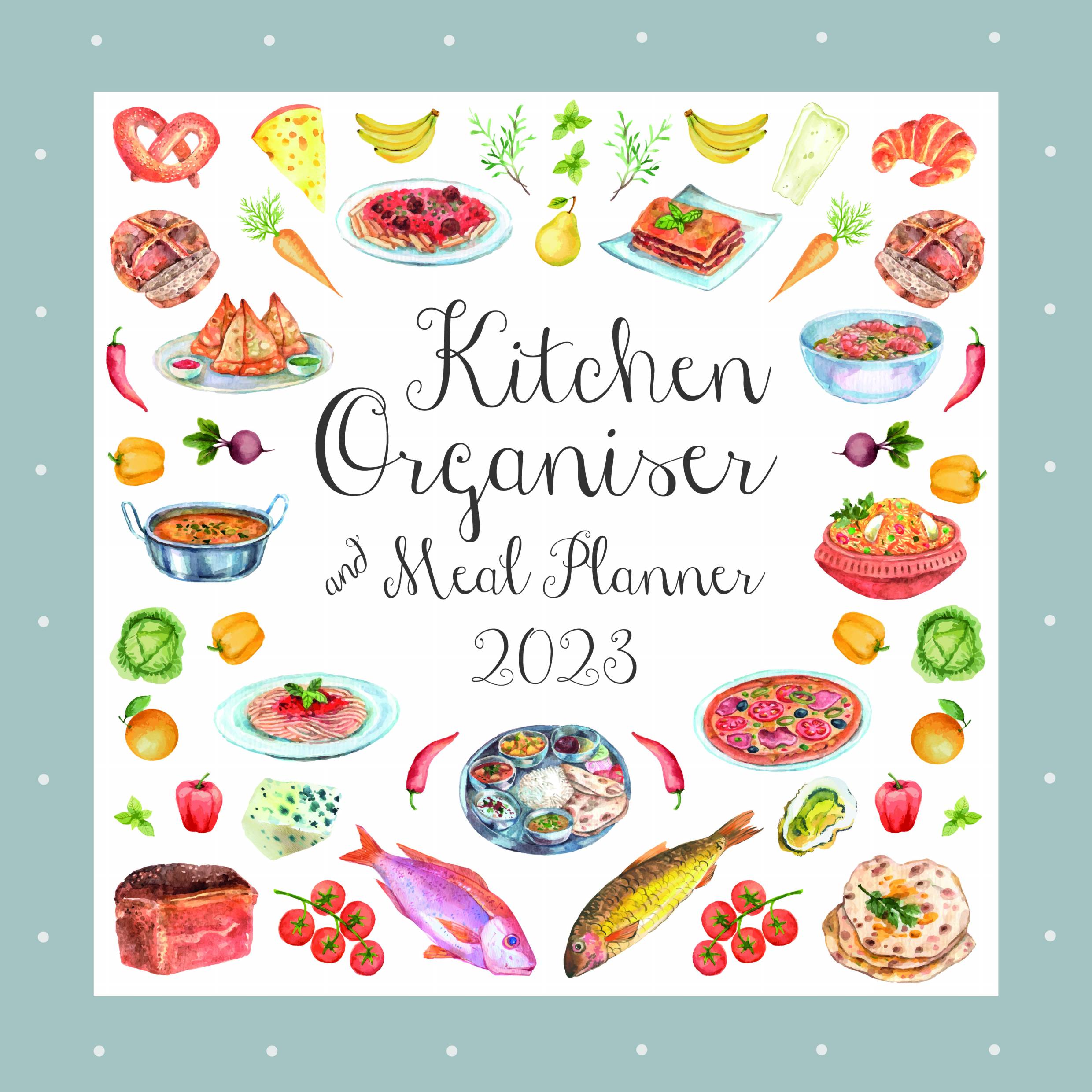 2023 Kitchen Organiser & Meal Planner - Square Wall Calendar