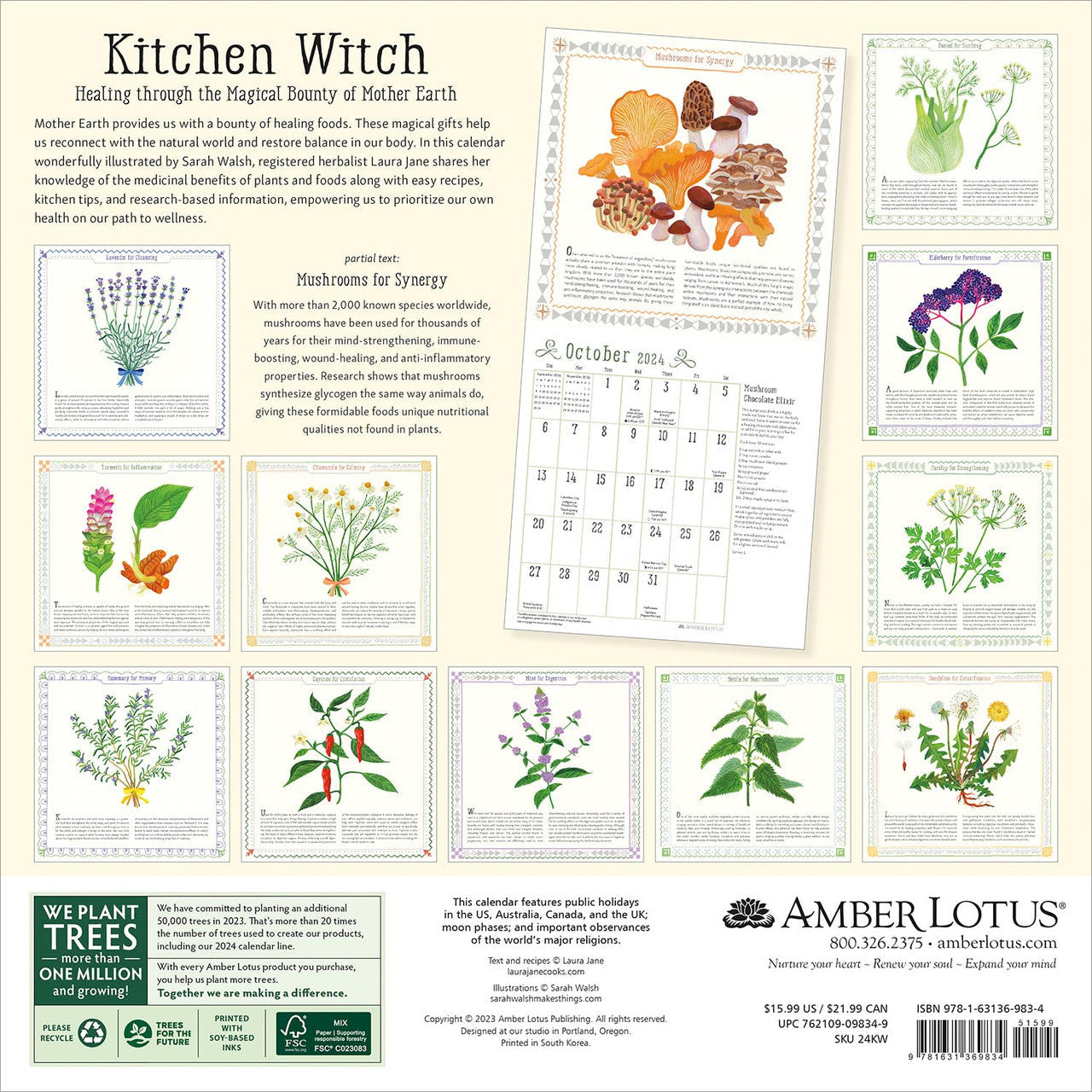 2024 Kitchen Witch Square Wall Calendar Food & Kitchen Calendars