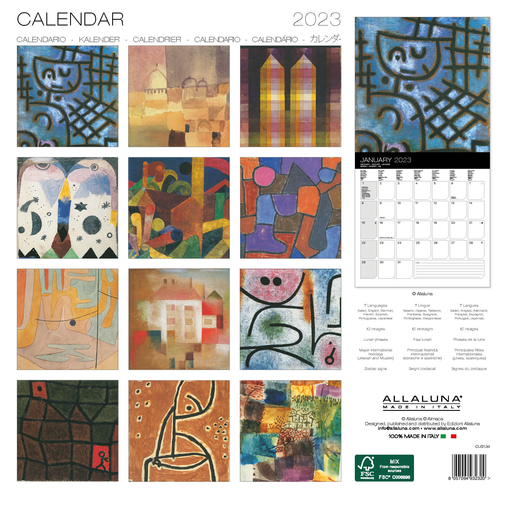 2023 Klee - Square Wall Calendar