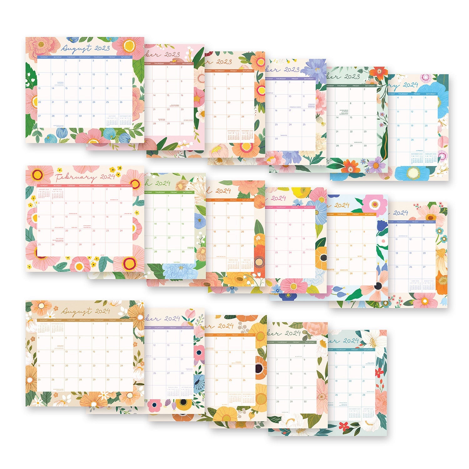 2024 Bella Flora - Monthly Magnetic Pad Calendar  SOLD OUT