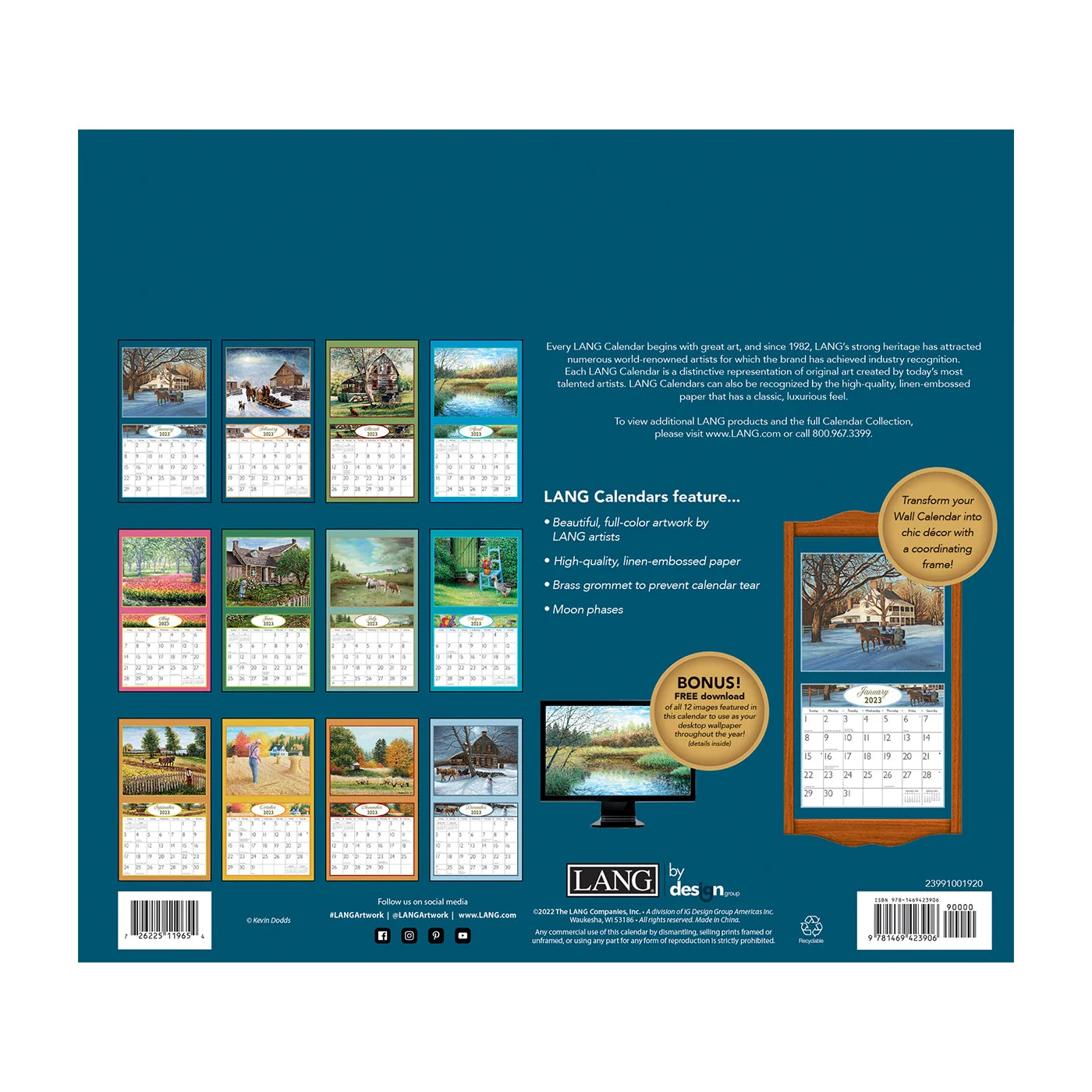 2023 LANG Journey Home by Kevin Dodds - Deluxe Wall Calendar