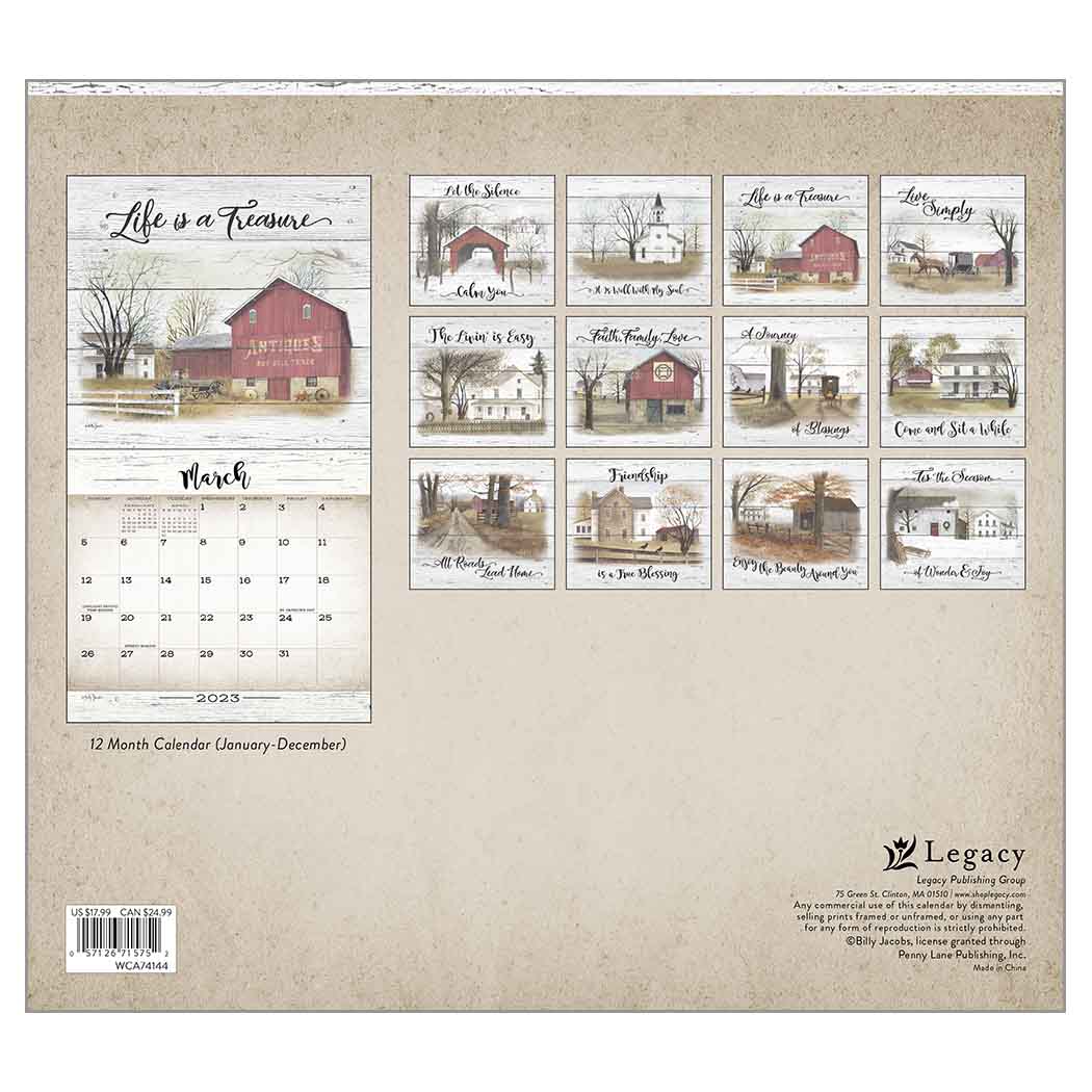2023 LEGACY Farmhouse - Deluxe Wall Calendar