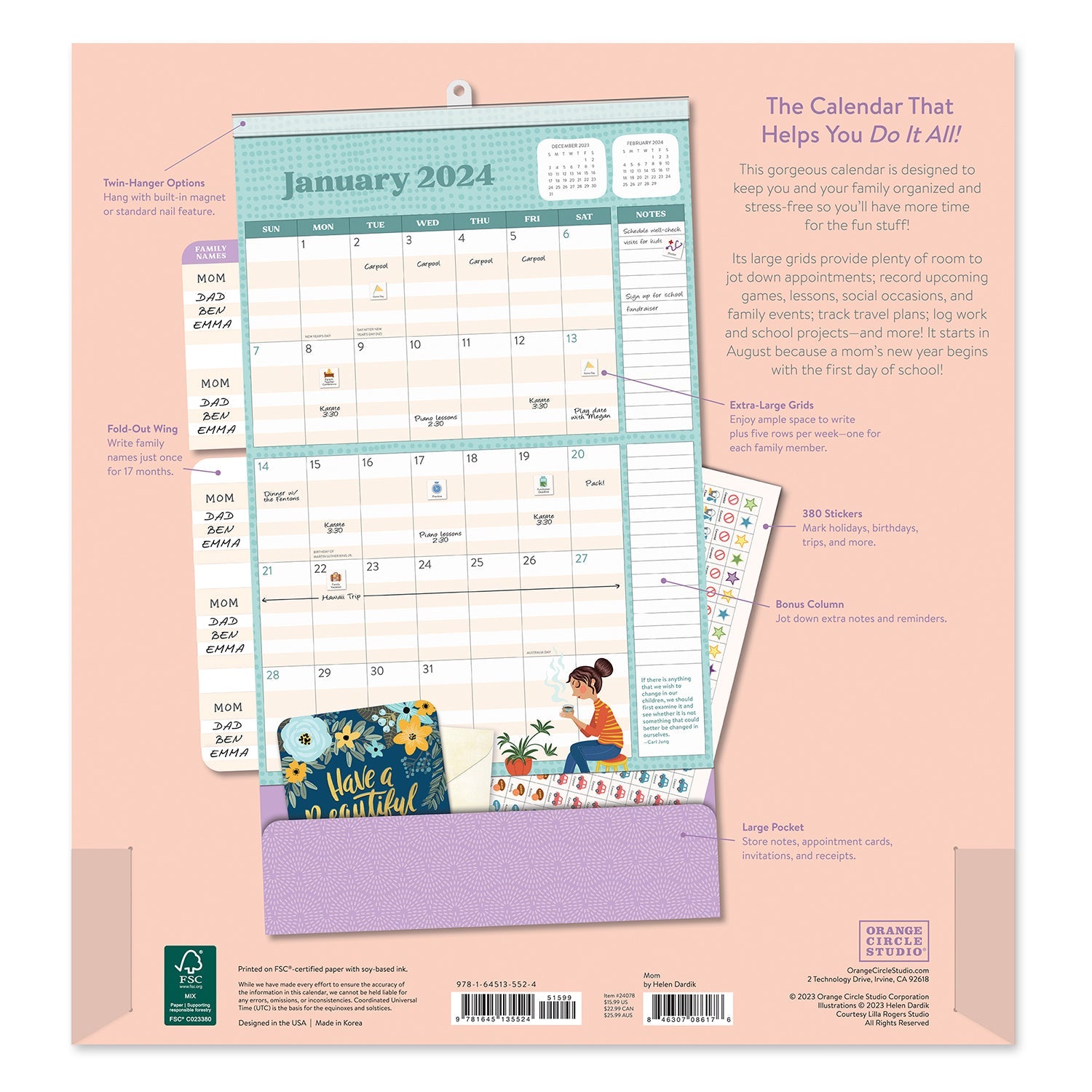 2024 Mom Do It All - Magnetic Wall Calendar  SOLD OUT