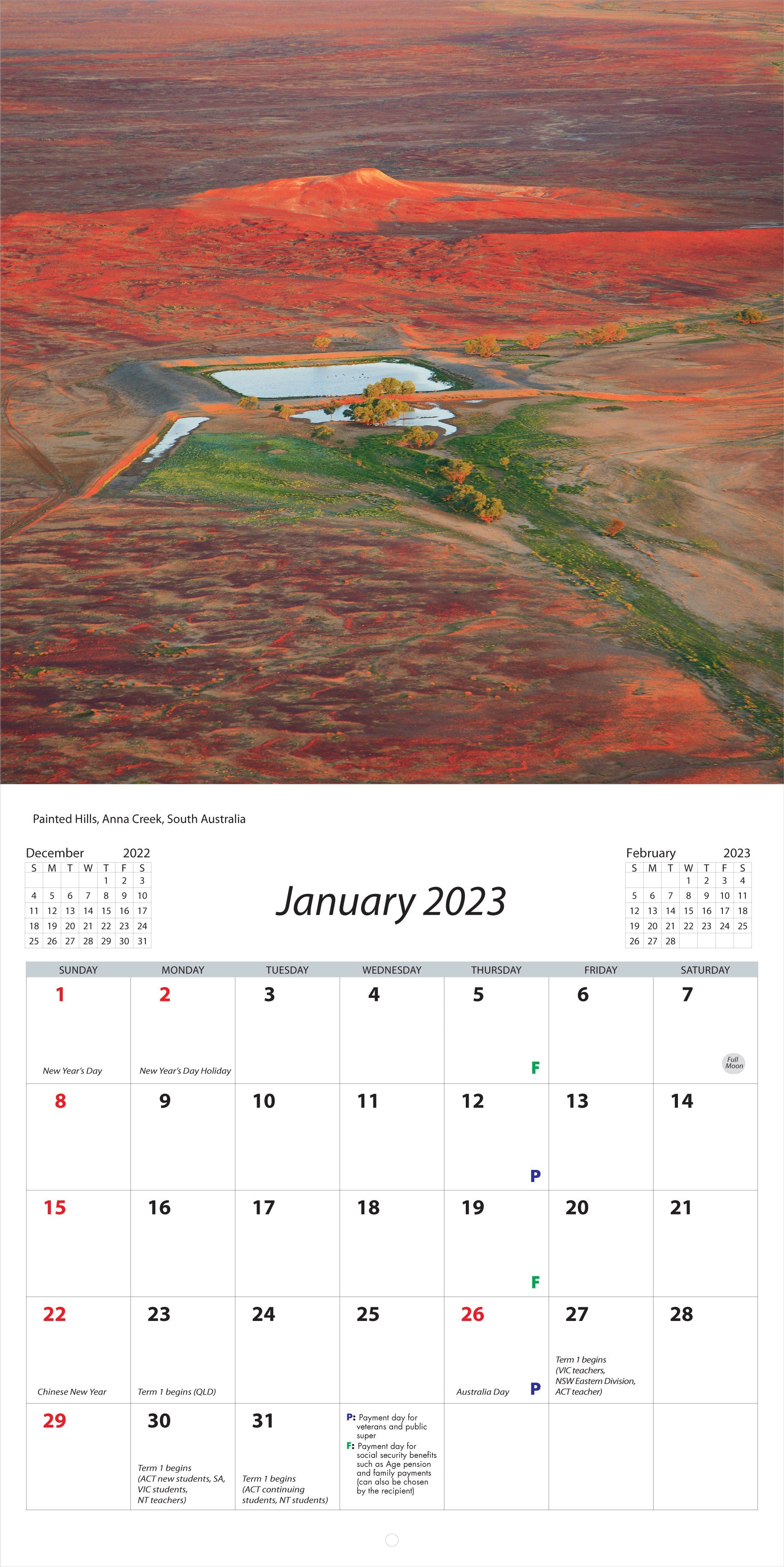 2023 Australian Wonders - Sqaure Wall Calendar