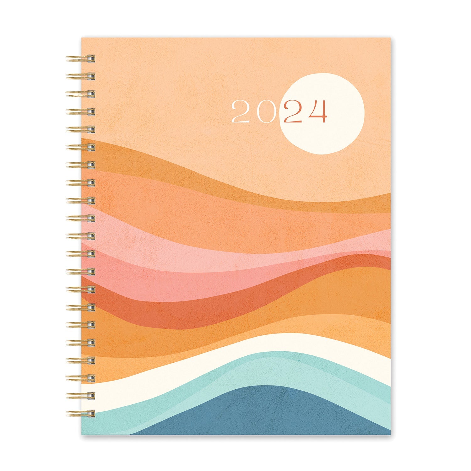 2024 Rainbow Waves - XL Spiral Monthly & Bi-Weekly Diary/Planner  SOLD OUT