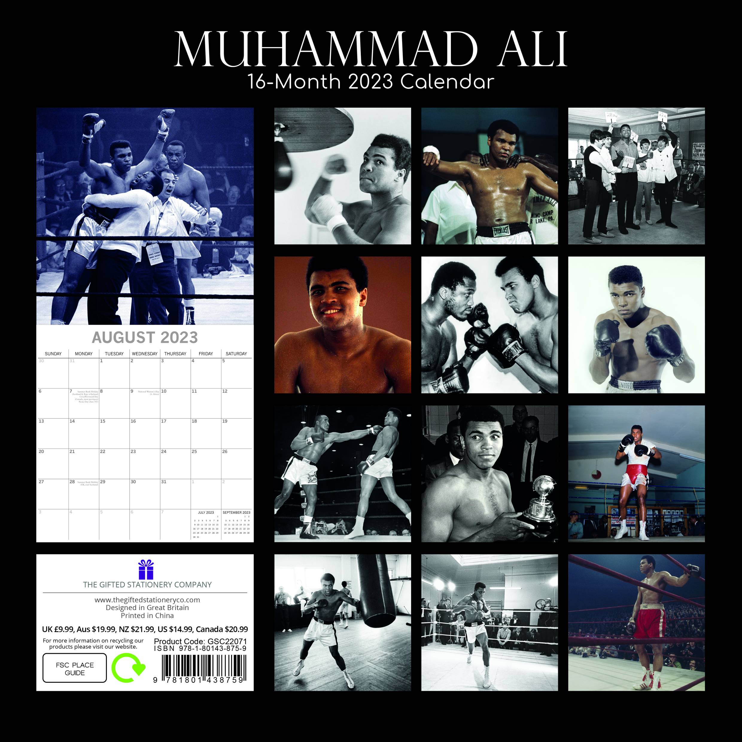 2023 Muhammad Ali - Square Wall Calendar