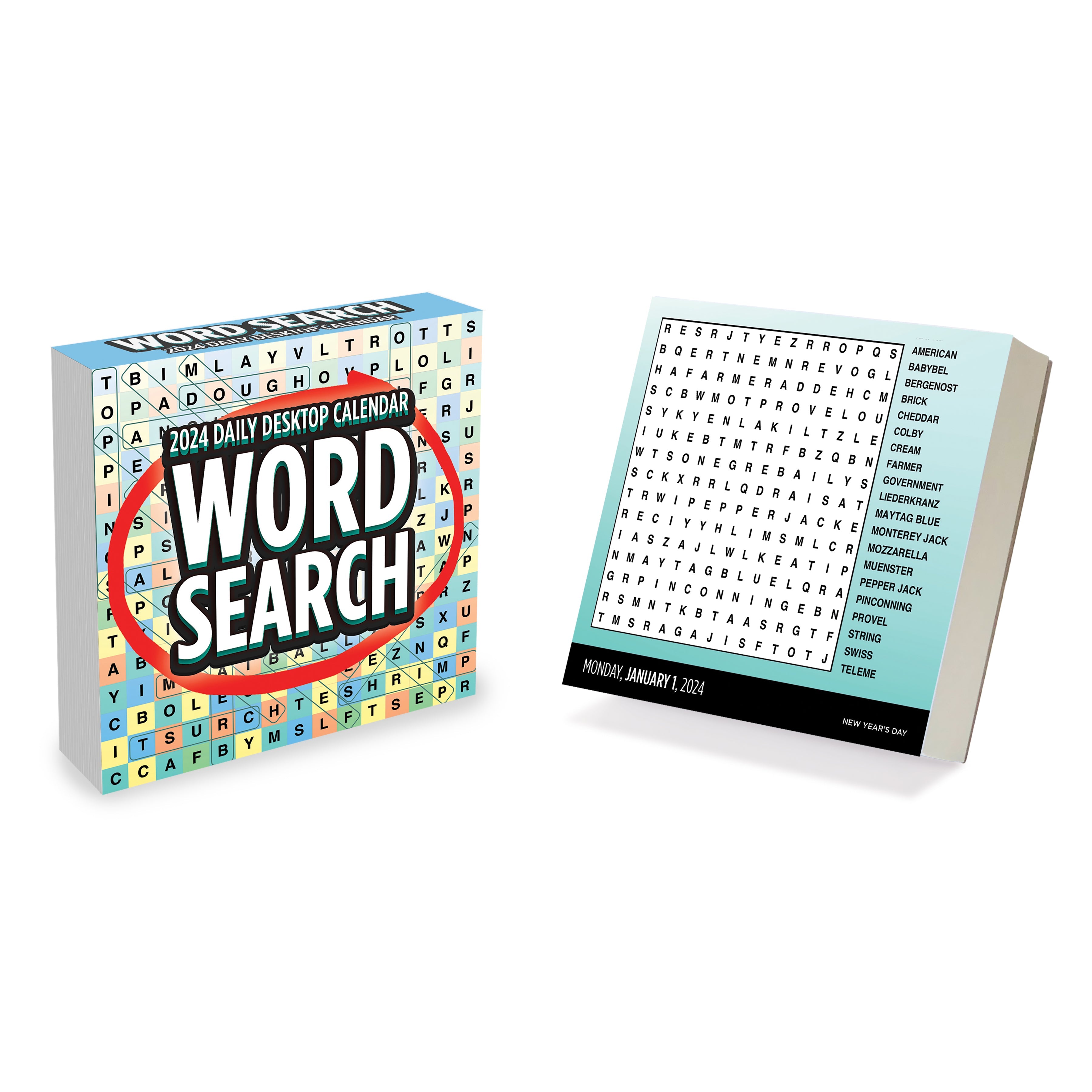 2024 Word Search Puzzles - Daily Boxed Page-A-Day Calendar