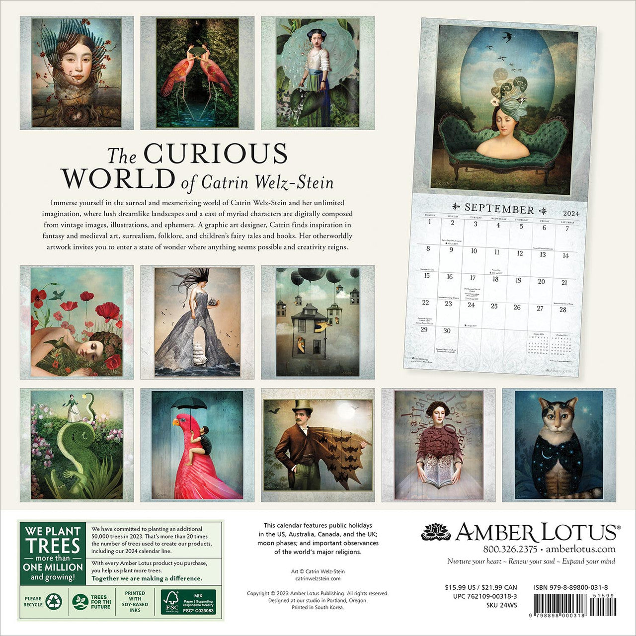 2024 The Curious World of Catrin Welz-Stein - Square Wall Calendar  SOLD OUT