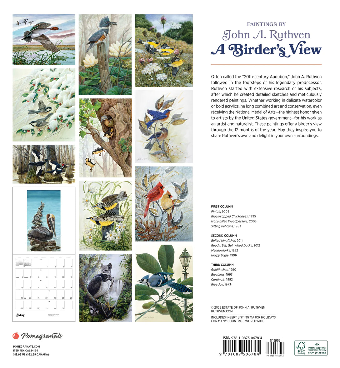 2024 A Birder S View Paintings By John A Ruthven Square Wall   Fbafb6a78b74f772bcfa27817edbdeeb 